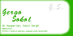 gergo sokol business card